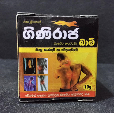 AYURWEDIC PRODUCT  - Giniraja Ayurvedic Herbal Barm 10G