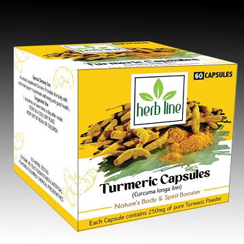 FOOD SUPPLIEMENT   - HerbLine Capsules Turmeric 60 cap