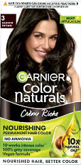 HAIR OIL AND HAIR CREAM TONIC CASTER OIL  - GARNIER HAIR COLOUR 3.0 DARKEST BROWN 70ML
