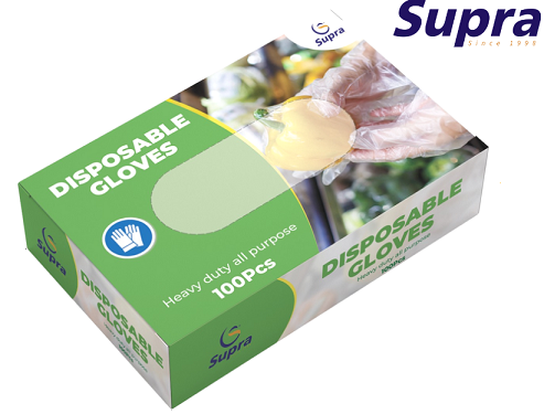 COTTON WOOL AND SERGICALS - Disposible Glove 100Pcs - Supra