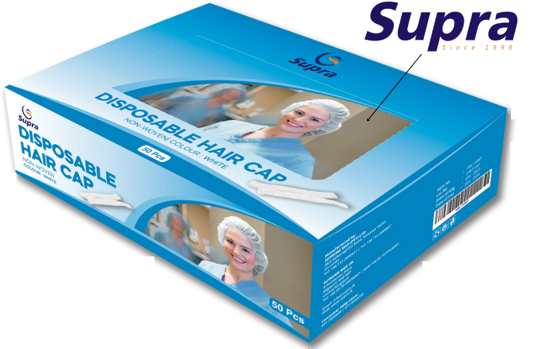 COTTON WOOL AND SERGICALS - Hair Cap - Disposible - Supra