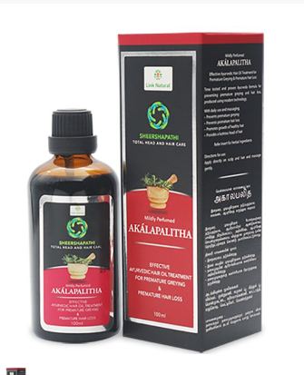 HAIR OIL AND HAIR CREAM TONIC CASTER OIL  - LINK NATURAL HAIR OIL AKALAPALITHA 100ML
