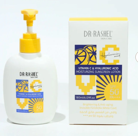FACE CREAM DAY CREAM NIGHT CREAM  - DR RASHEL VITAMIN C SUN LOTION NO WHITE CAST 180ML 9SPF